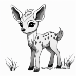 Baby Deer with Spots Coloring Pages 4