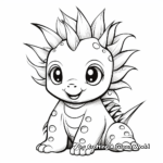 Baby Kentrosaurus Dino Coloring Pages for Children 1