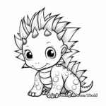 Baby Kentrosaurus Dino Coloring Pages for Children 3