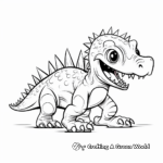 Baby Spinosaurus and Baby T-Rex Cute Coloring Pages 4