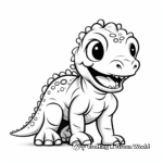 Baby T Rex Coloring Pages for Children 2