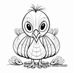 Baby Turkey Chick Coloring Pages 1