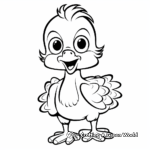 Baby Turkey Chick Coloring Pages 4