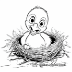 Baby Turkey in its Nest Coloring Pages 4