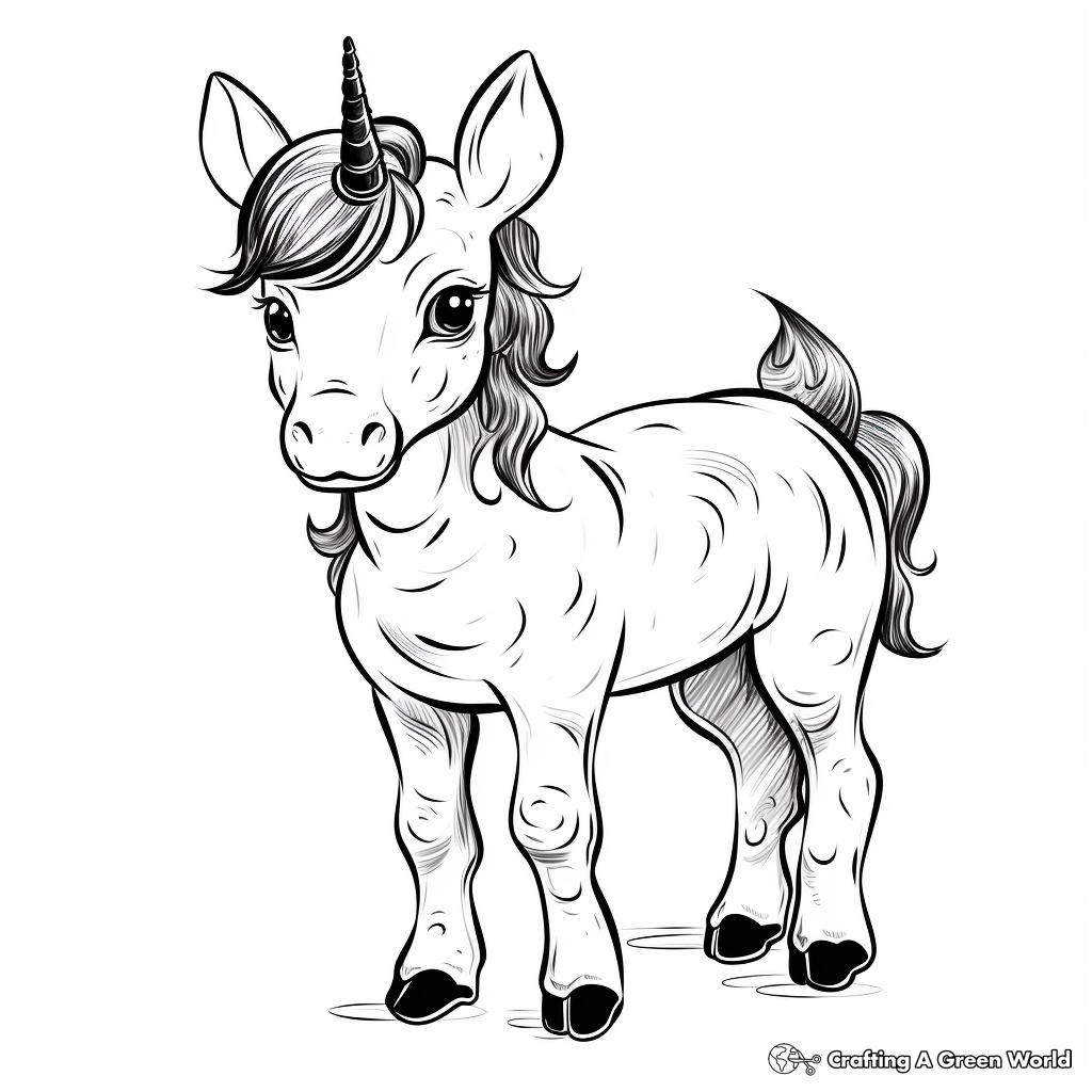Baby Unicorn Coloring Pages for Toddlers 1