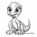 Baby Velociraptor Coloring Pages for Children 2