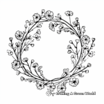Baby's Breath Flower Wreath Coloring Pages 2