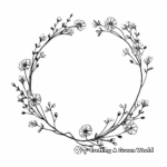 Baby's Breath Flower Wreath Coloring Pages 4