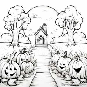Back to School in Fall Coloring Pages 4