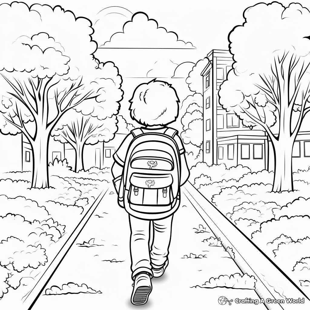Back-to-School September Coloring Pages 1