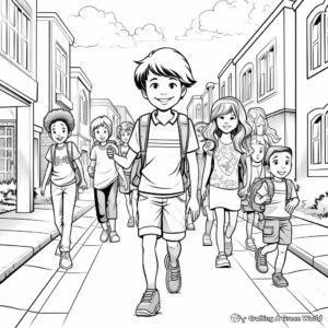 Back to School: First Day Coloring Pages for Youths 1