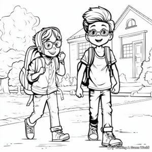 Back to School: First Day Coloring Pages for Youths 3