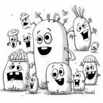 Bacteria Community Coloring Pages 1