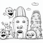 Bacteria Community Coloring Pages 4