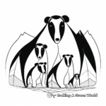 Badger Family Coloring Pages for Kids 1