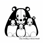 Badger Family Coloring Pages for Kids 4
