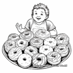 Baker's Dozen Donut Coloring Pages 4