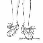 Ballet Pointe Shoes Toes Coloring Pages 3