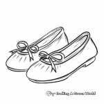 Ballet Slipper Coloring Pages for Kids 4