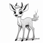 Bambi-Inspired Antler Coloring Pages for Children 2