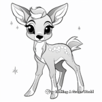 Bambi inspired Cartoon Fawn Coloring Pages 3