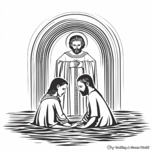 Baptism of Jesus Christ Coloring Pages 2