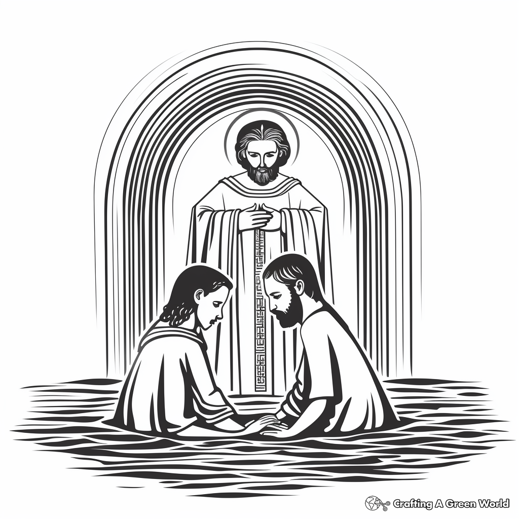 Baptism of Jesus Christ Coloring Pages 2