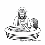 Baptism of Jesus Christ Coloring Pages 3