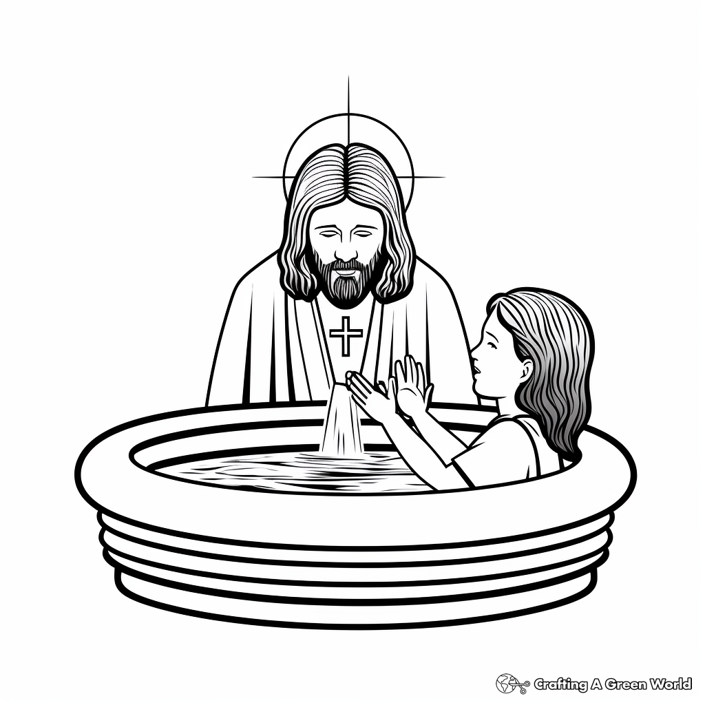 Baptism of Jesus Christ Coloring Pages 3