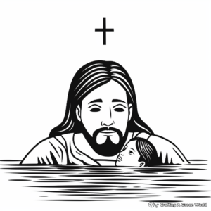 Baptism of Jesus Christ Coloring Pages 4