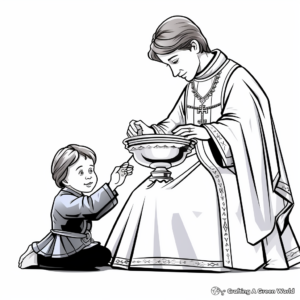 Baptism of Prince George Coloring Pages 2