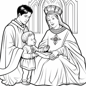 Baptism of Prince George Coloring Pages 3