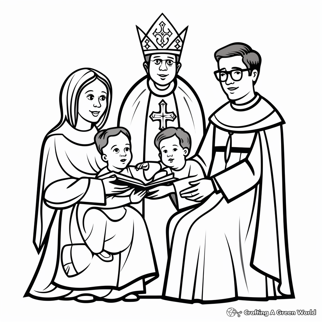 Baptism of Prince George Coloring Pages 4