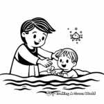 Símbolos del bautismo Páginas para colorear 1