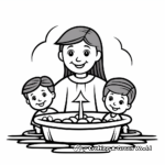 Símbolos del bautismo Páginas para colorear 4