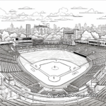 Baseball Game: Field Scene Coloring Pages 2