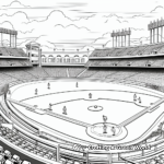 Baseball Game: Field Scene Coloring Pages 3