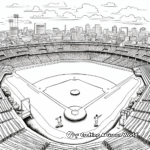 Baseball Game: Field Scene Coloring Pages 4