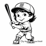 Baseball Training Coloring Pages for Children 1