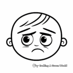 Basic Unhappy Face Coloring Pages for Beginners 1