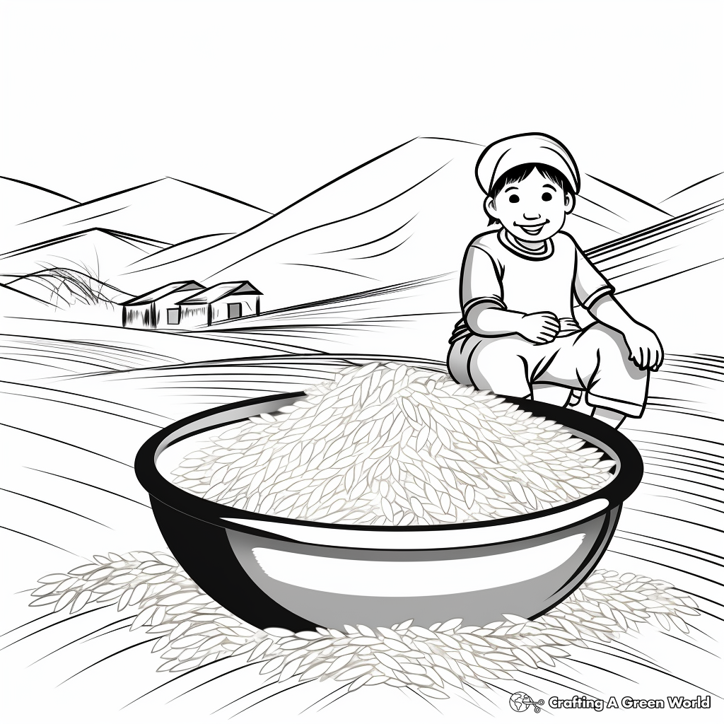 Basmati Rice Grains Coloring Pages 4