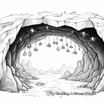 Bats in a Cave Coloring Page 2