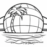Beach Ball Coloring Pages for Children 4