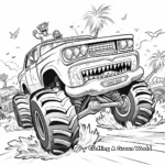 Fiesta en la playa Monster Truck Bash Hojas para colorear 3