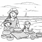 Beach Picnic Scene Coloring Pages 3