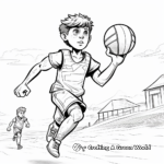 Beach Volleyball Action Coloring Pages 1
