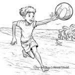 Beach Volleyball Action Coloring Pages 3