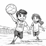 Beach Volleyball Action Coloring Pages 4
