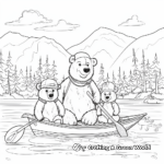 Bear Family Fishing Trip: Lake Scene Coloring Pages 2