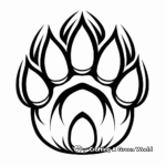 Bear Paw Print Coloring Pages for Creativity 4